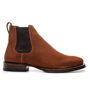 TEXANA CARAMELO PICO CUADRADO CUERO NOBUCK